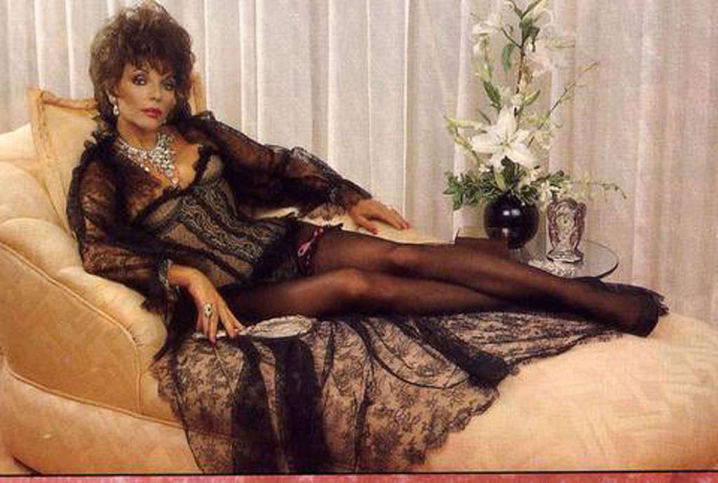 16P Joan Collins exposing her nice big tits in photoshoot