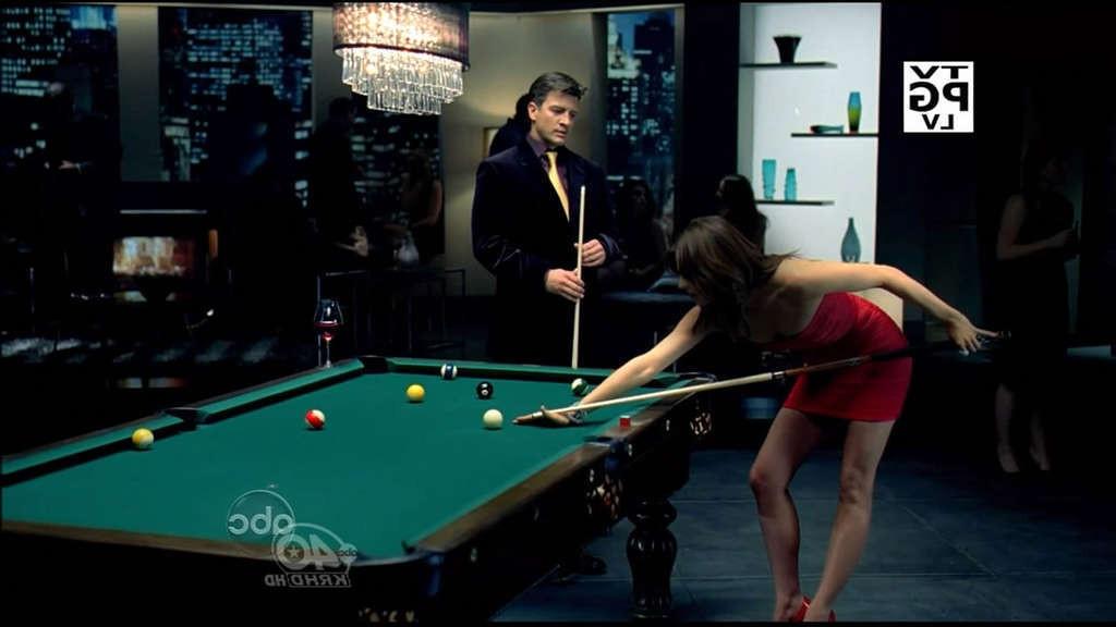 16P Stana Katic look sexy as hell in mini skirt and show tits