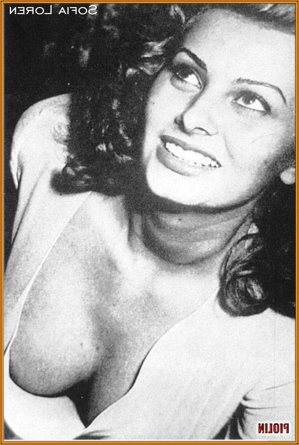 16P Sophia Loren showing her nice big tits paparazzi shoots