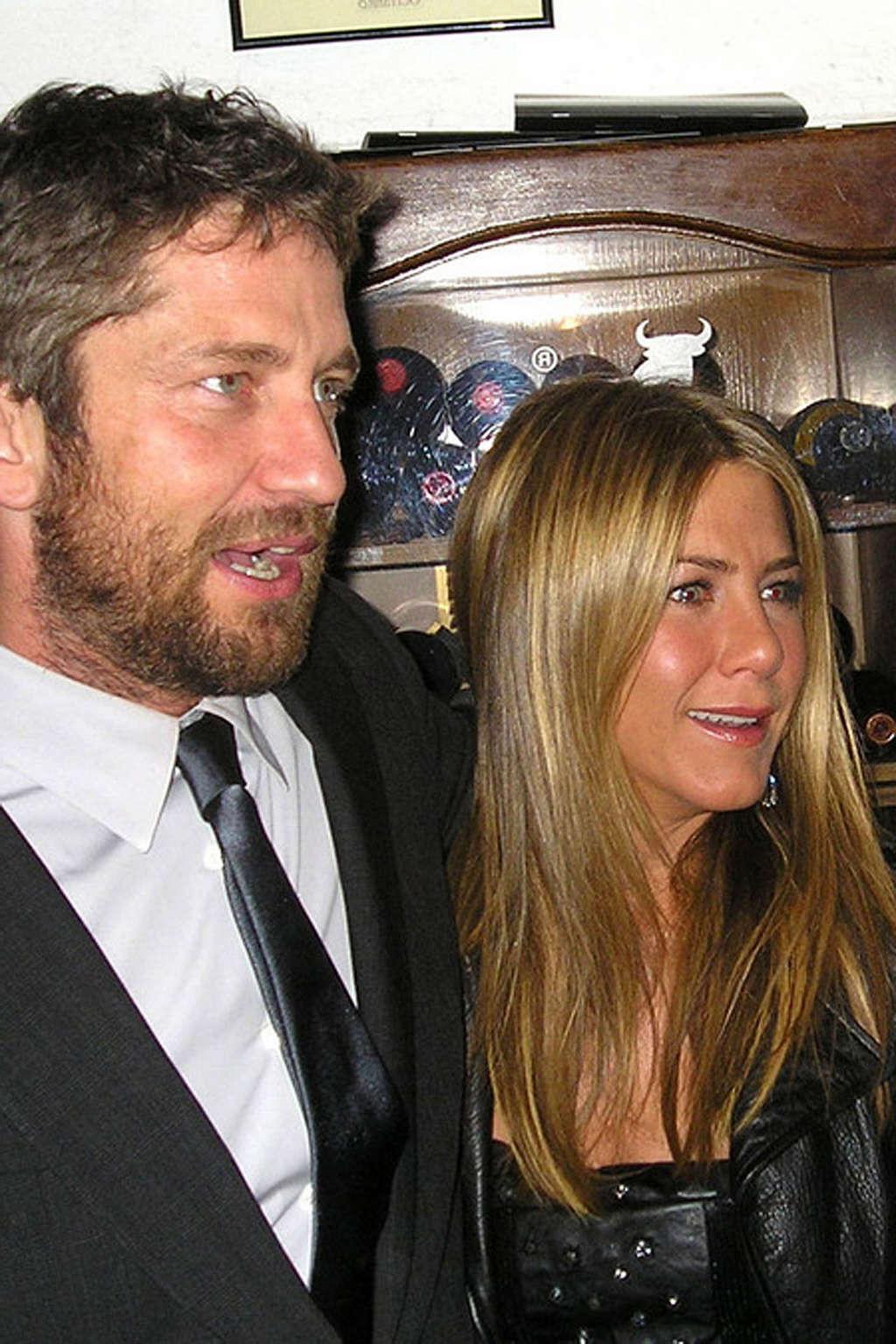 16P Jennifer Aniston danceing in sexy and hot see thru dress