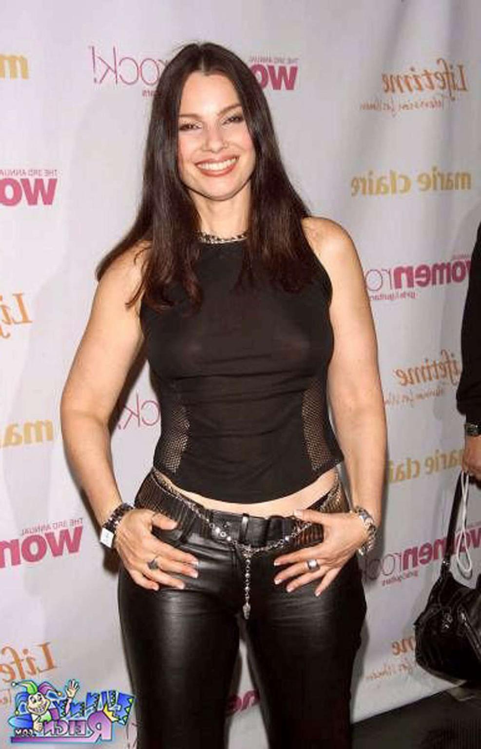 16P Fran Drescher showing her nice big tits in see thru top