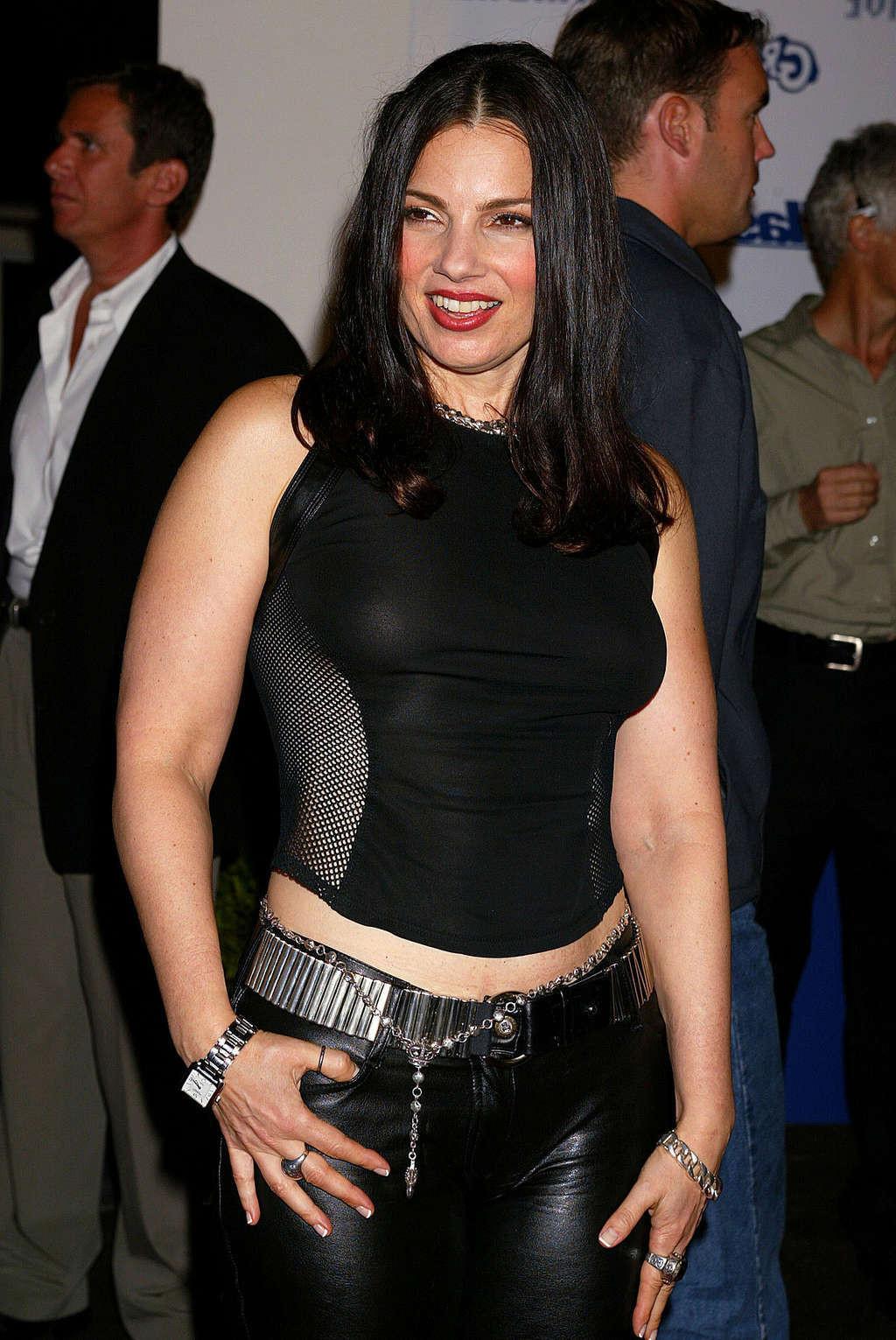 16P Fran Drescher showing her nice big tits in see thru top
