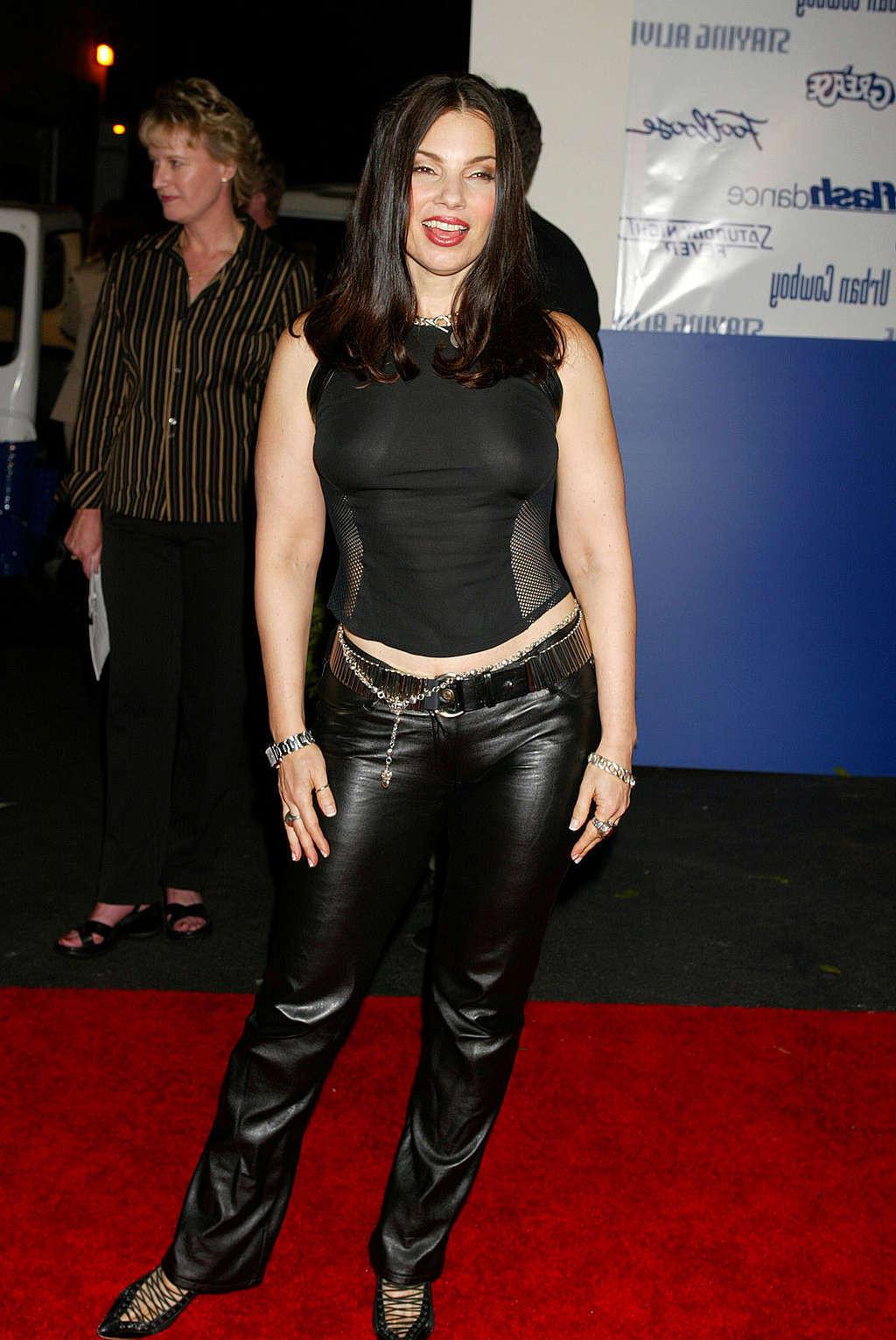 16P Fran Drescher showing her nice big tits in see thru top