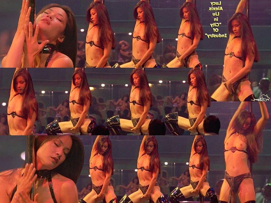 15P hardass asian actress Lucy Liu nude outdoors