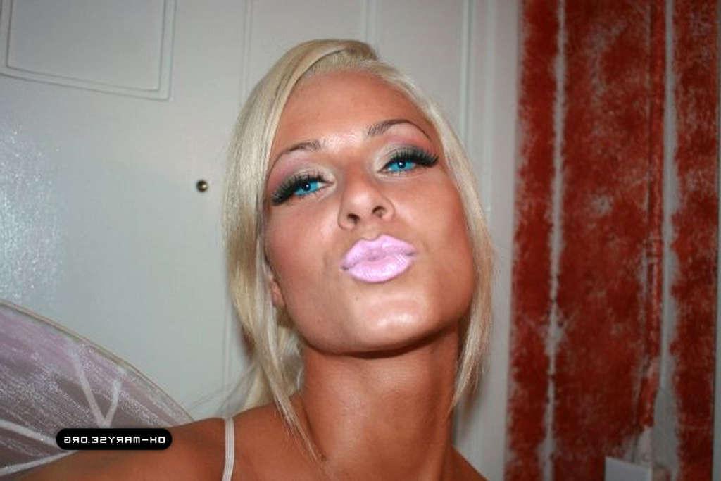 16P Maryse Ouellet exposing her nice big tits and great ass in thong