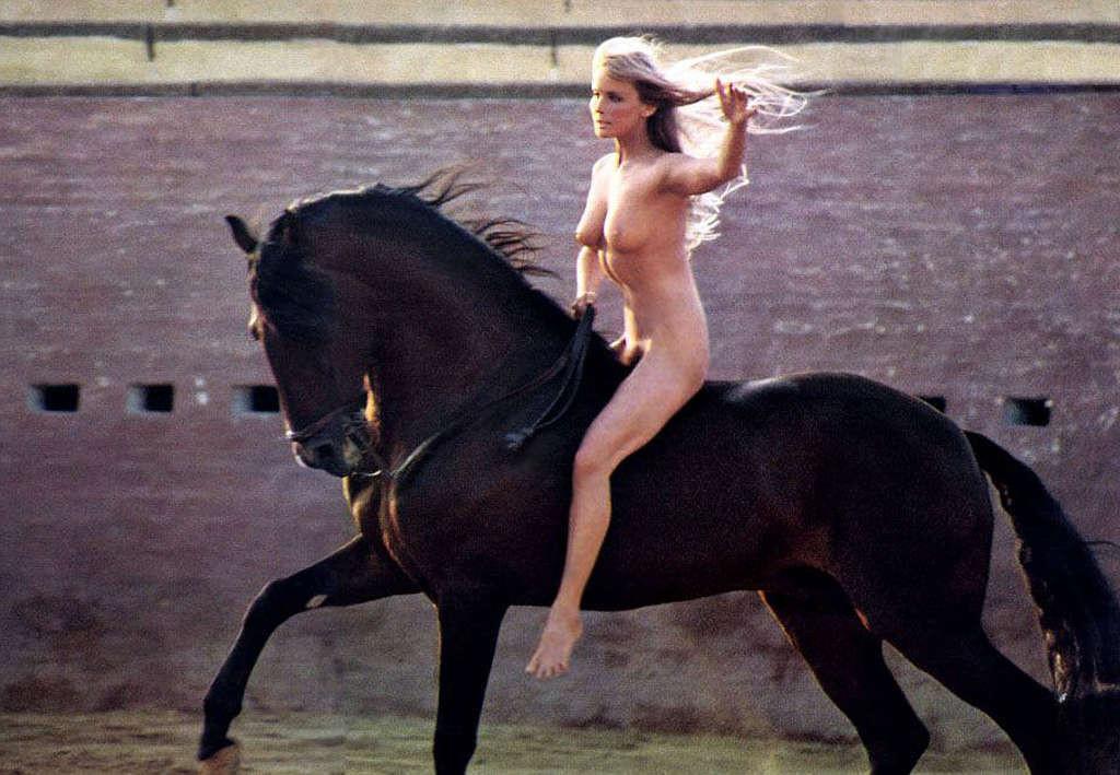 16P Bo Derek exposing her big tits and riding horse nude