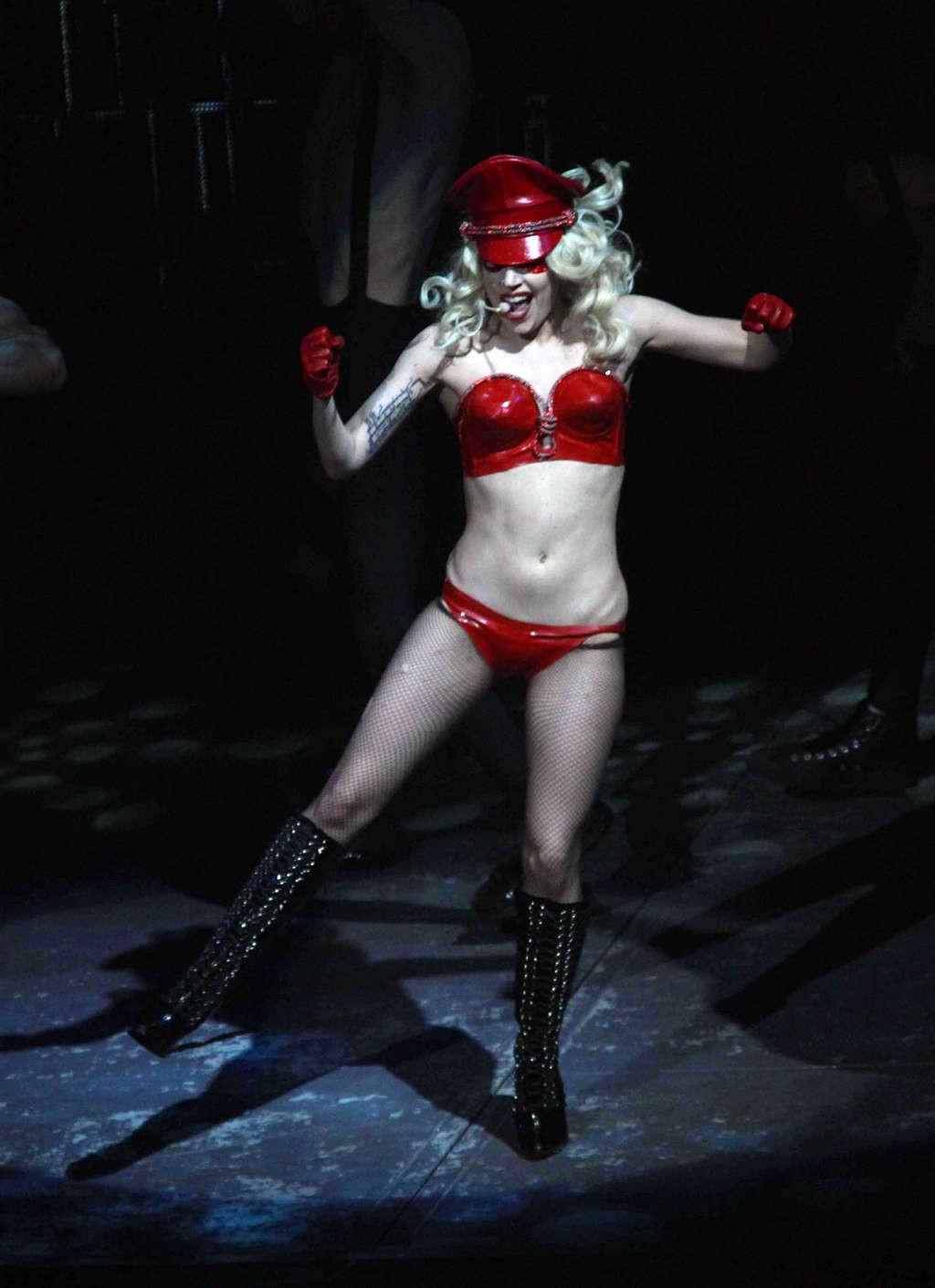 10P Lady Gaga looking sexy on stage in shorts and upskirt paparazzi pictures
