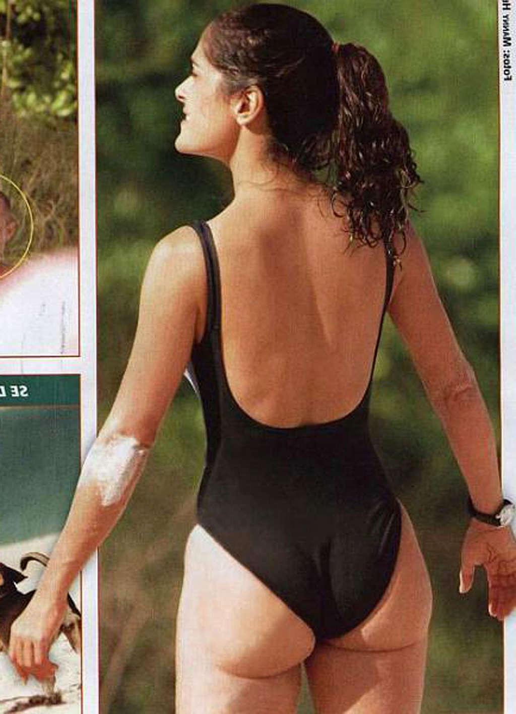 16P Salma Hayek showing her sexy body and extremely huge tits