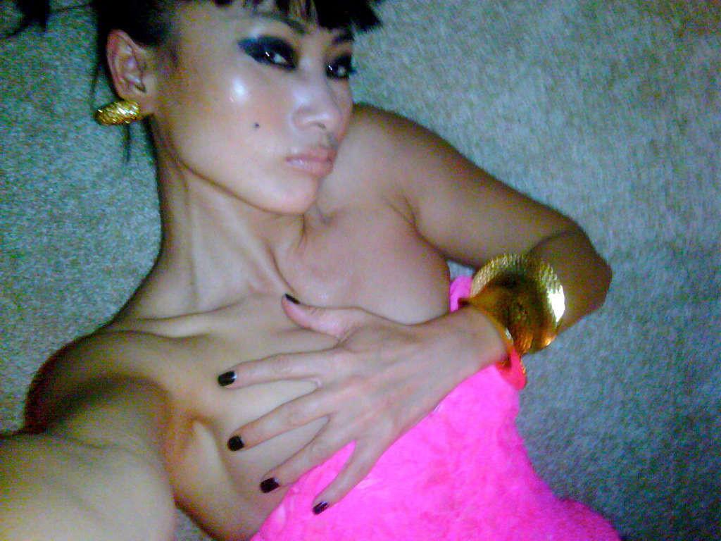 16P Bai Ling posing topless in private nude pictures and nipple slip