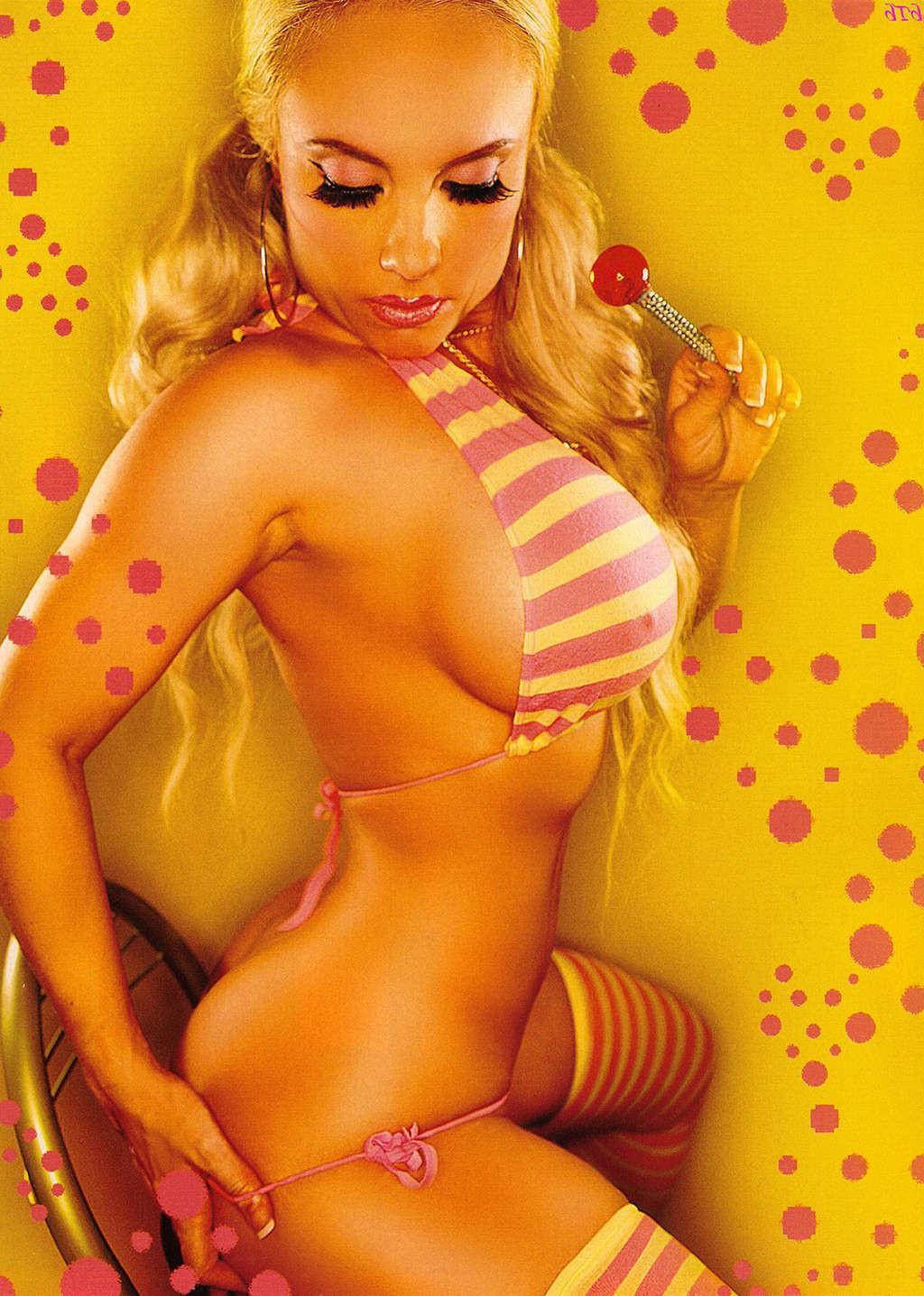 10P Nicole Austin exposing her nice big tits and great ass in thong