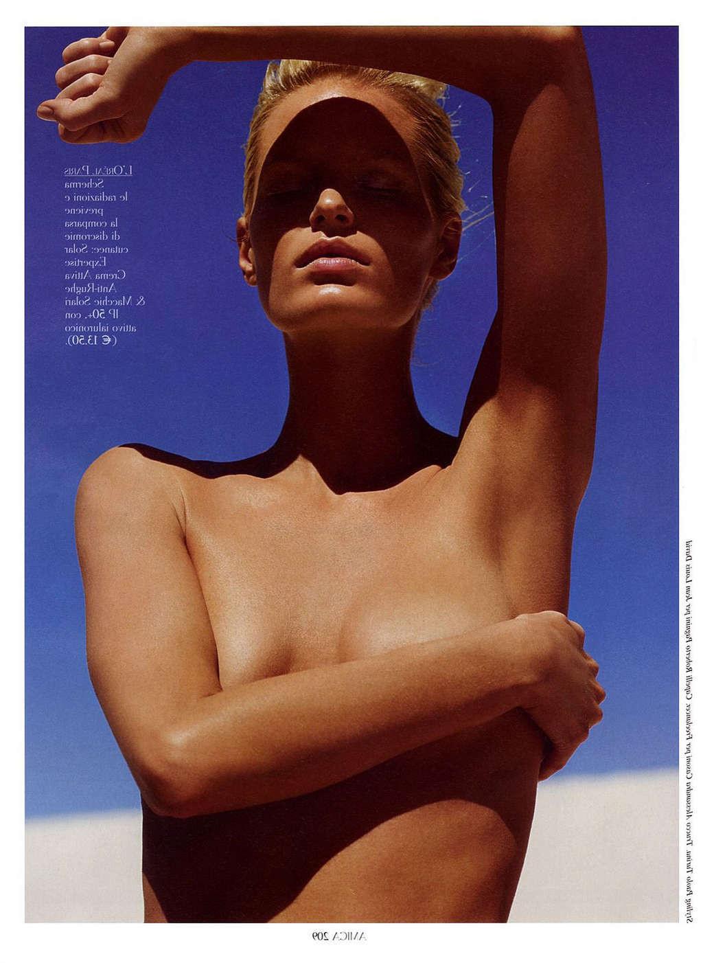 16P Caroline Winberg exposing her nice tits and posing nude for some magazine
