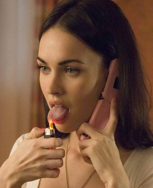 15P Megan Fox hard pokies thru sexy pink dress