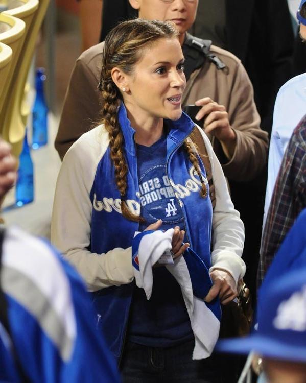 16P Alyssa Milano lovely big juggs through shirt