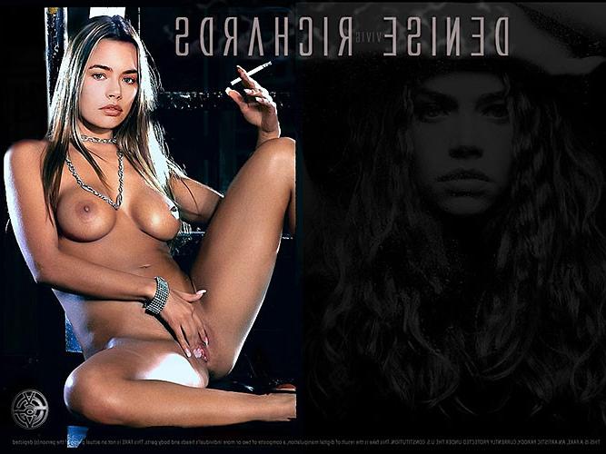 16P Denise Richards showing her pussy and tits and fucking hard