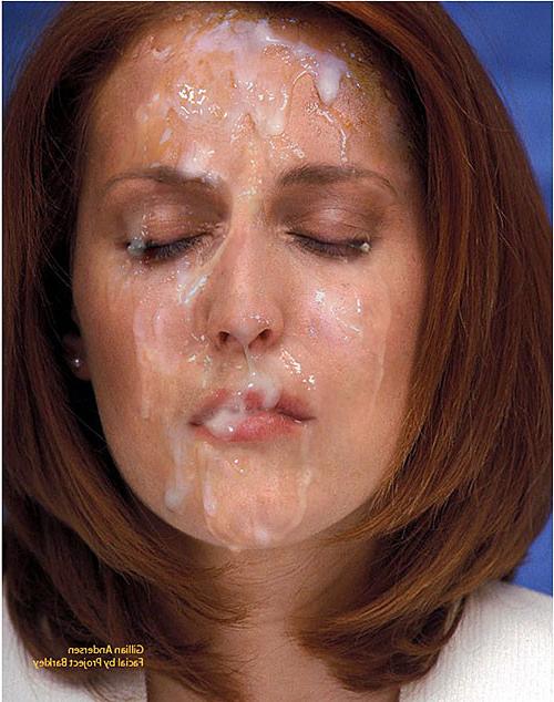 16P Gillian Anderson showing her pussy and tits and fucking hard