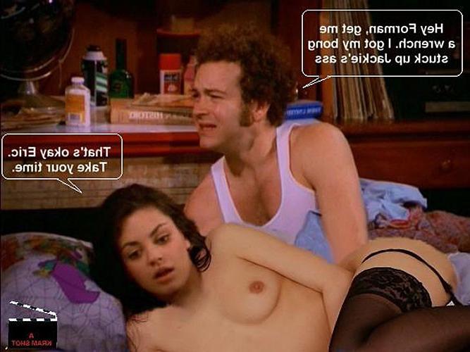 16P Mila Kunis showing her pussy and tits and fucking hard