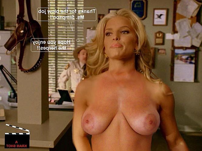 16P Jessica Simpson showing her pussy and tits and fucking hard