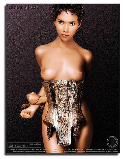 16P Halle Berry showing her pussy and tits and fucking hard