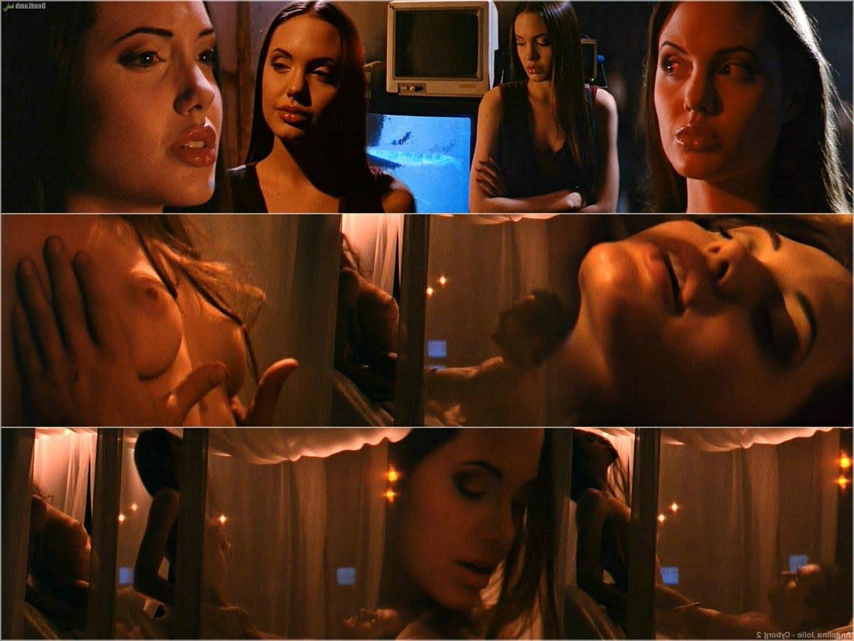 15P Angelina Jolie sexy body in black dress