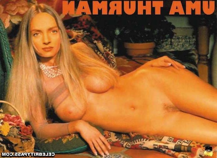 16P Uma Thurman showing her pussy and tits and fucking hard