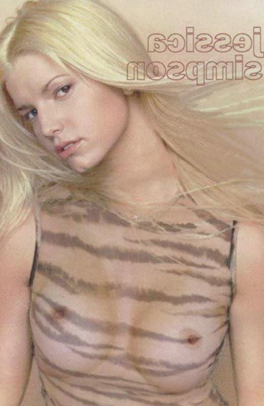 16P Jessica Simpson showing her pussy and tits and fucking hard