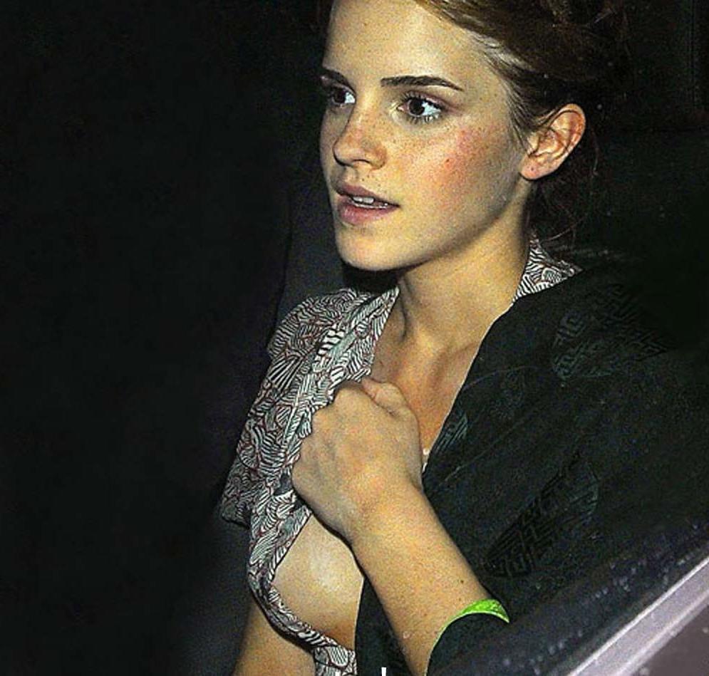 15P Emma Watson likes to show her hard nipples
