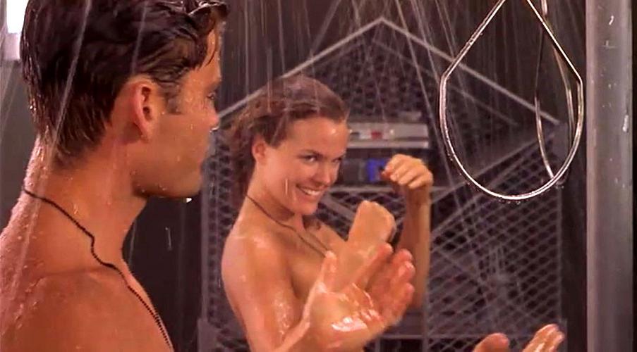 10P Dina Meyer showing her nice big tits in some nude movie caps