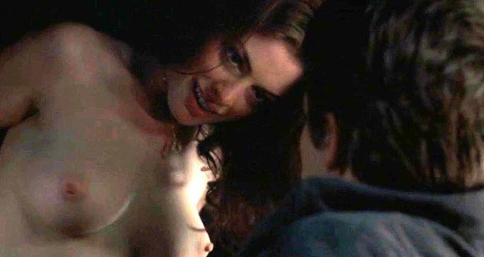 10P Anne Hathaway exposing her nice big tits in some nude movie caps