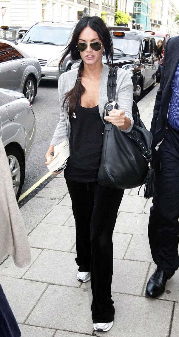 15P Megan Fox dressed like teacher and shows tattoo