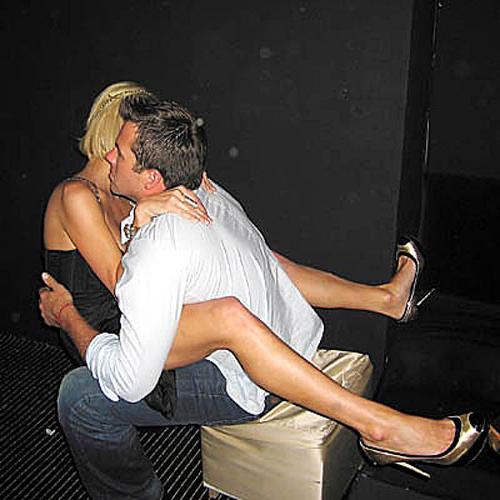 10P Paris Hilton performing lap dance for her boyfriend in public and showing tits a