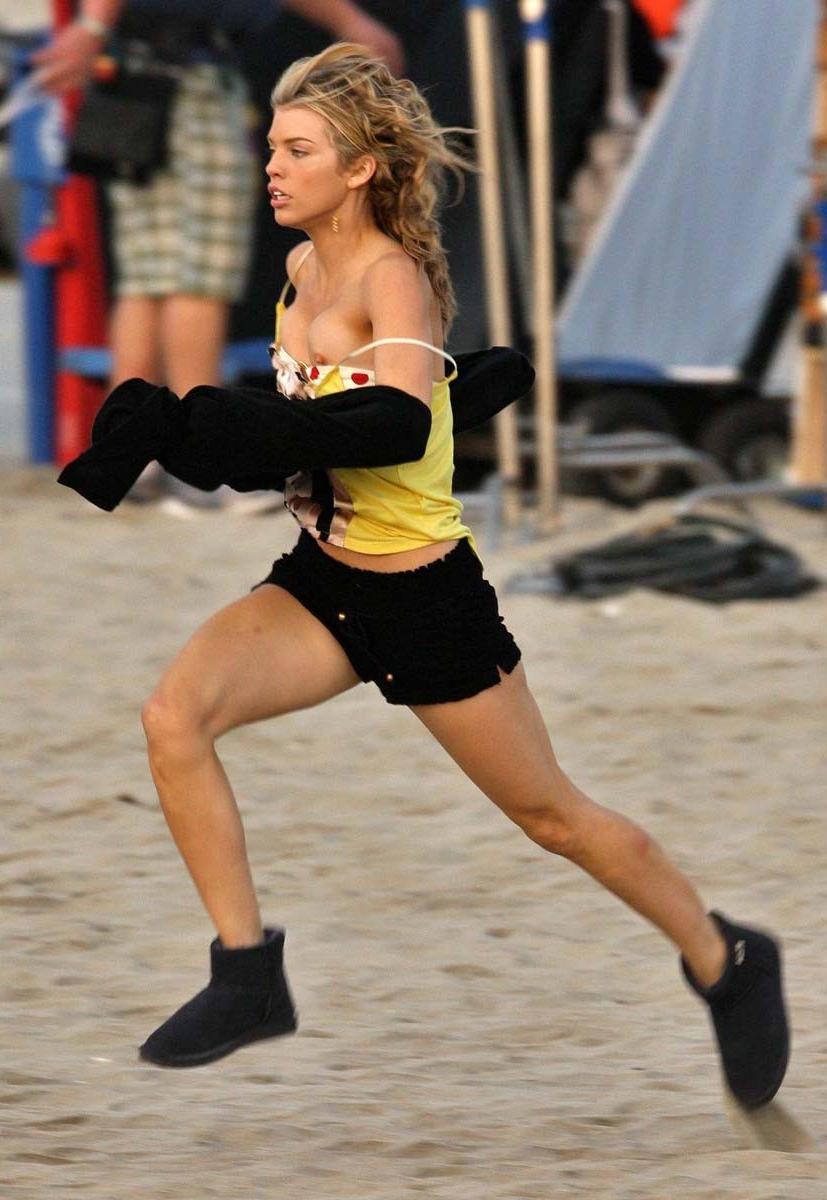 15P Annalynne Mccord public nipple slip by paparazzi