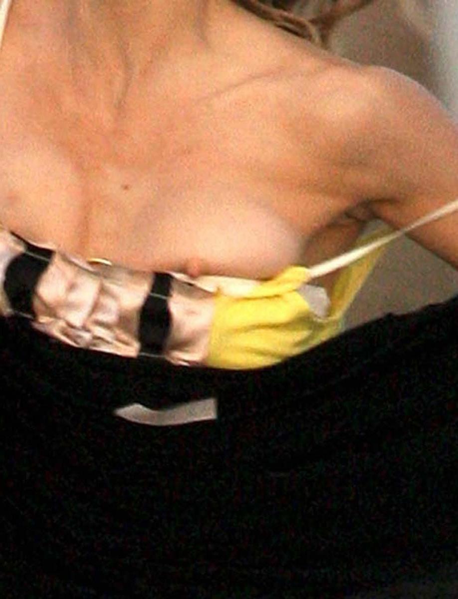 15P Annalynne Mccord public nipple slip by paparazzi
