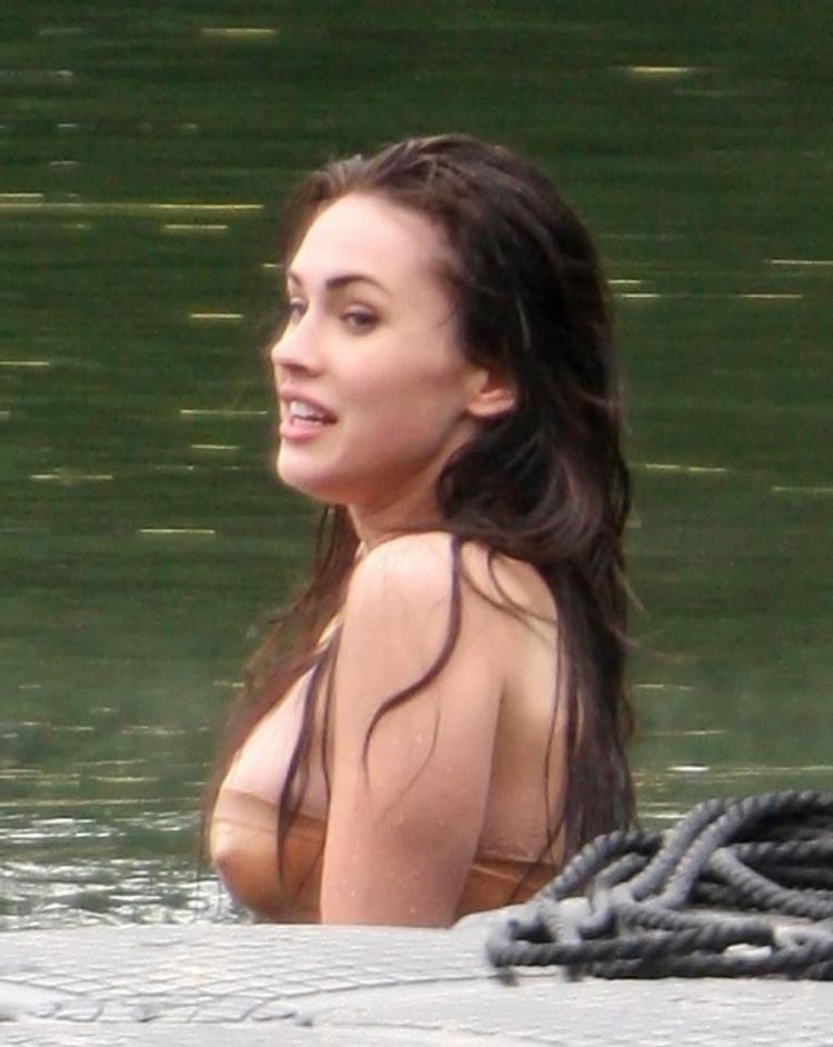 15P Megan Fox nice big boobs after swimming