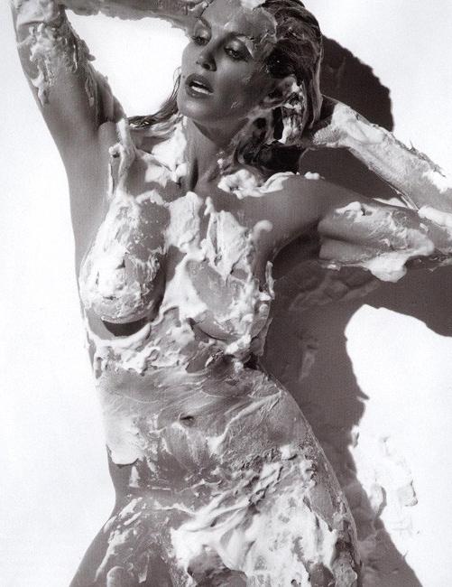 15P Cindy Crawford sunbathing nude topless on a yacht
