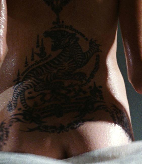 15P Angelina Jolie quality pics of tattoo on nude ass