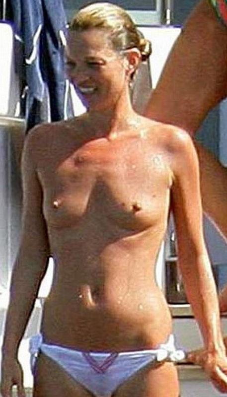 15P Celebrity Kate Moss posing and showing her small tits