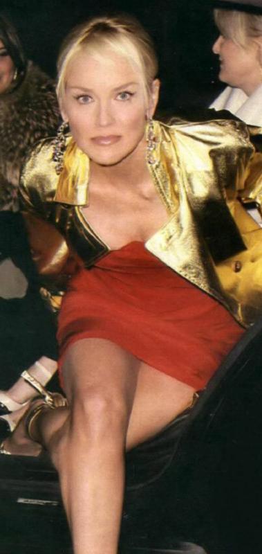 15P Celebrity Sharon Stone showing her totally naked sexy body