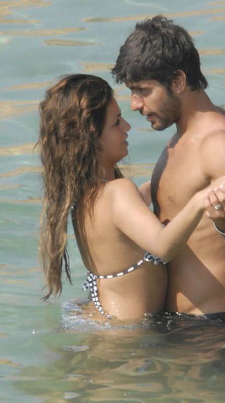 14P Celebrity Monica Cruz nude topless on the beach