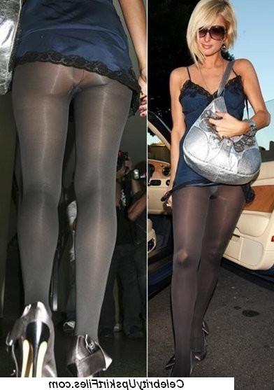 16P paris hilton showing panties in sneaky voyeur upskirt pictures