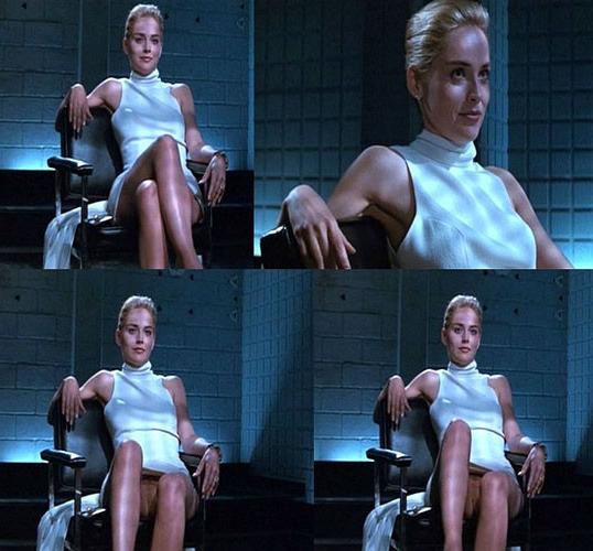 16P Sharon Stone showing her nice big tits on beach paparazzi pictures