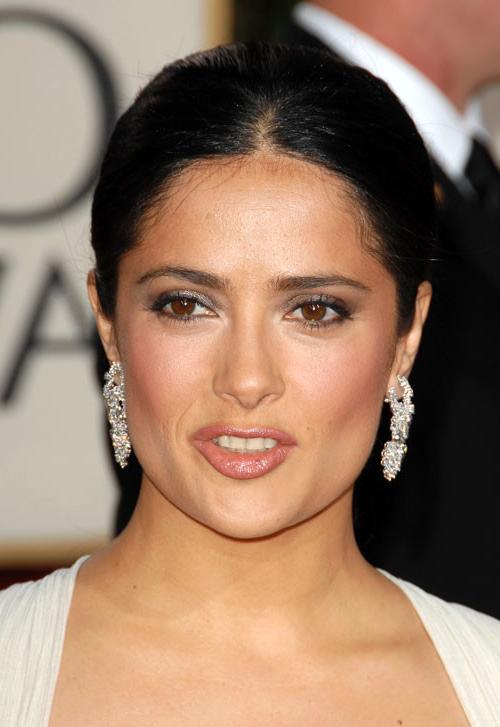 16P Salma Hayek showing her nice big tits and fucking