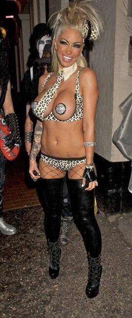 16P Celebrity Jodie Marsh in naughty lingerie and lesbian kiss