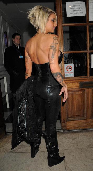 16P Celebrity Jodie Marsh in naughty lingerie and lesbian kiss