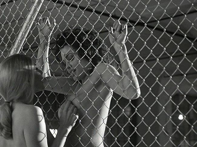 20P Black hair sexy celebrity Angelina Jolie nude in lesbian action