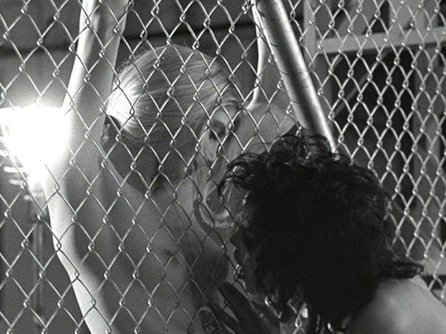 20P Black hair sexy celebrity Angelina Jolie nude in lesbian action