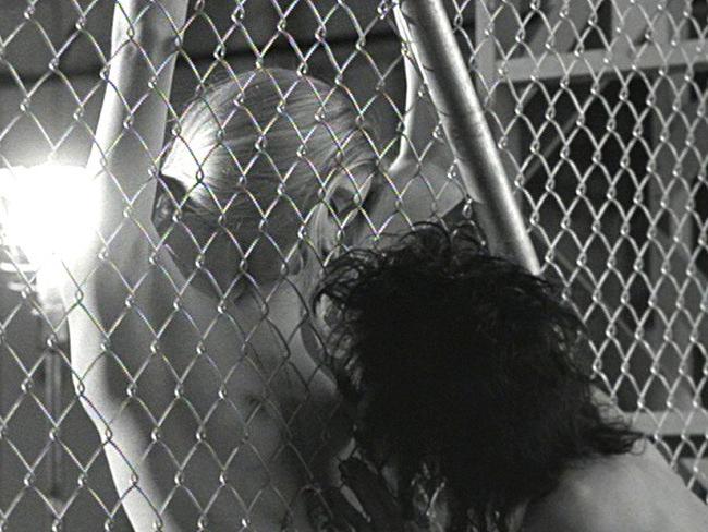 20P Black hair sexy celebrity Angelina Jolie nude in lesbian action