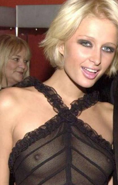 20P Celebrity blonde sweet babe Paris Hilton nipple slip