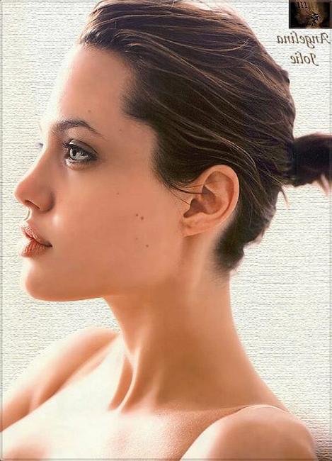 15P Celebrity actress Angelina Jolie exposed nude boobs