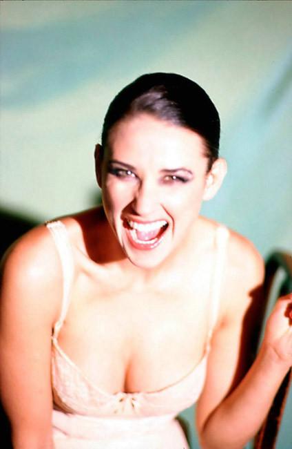 15P Sexy milf celebrity Demi Moore in nice see through lingerie