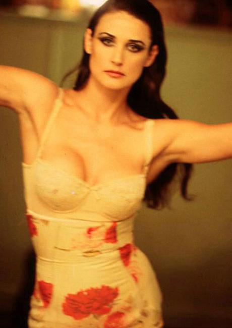 15P Sexy milf celebrity Demi Moore in nice see through lingerie